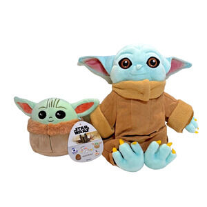 Lot of 2 Squishmallows Baby Yoda Mandalorian Grogu 5” NWT & 11" Star Wars Plush